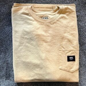 Vans Men's Cream Long Sleeve Shirt